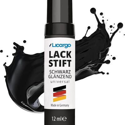 LICARGO® Lackstift schwarz glänzend 12ml