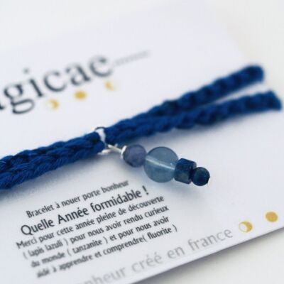 Bracelet porte bonheur a nouer QUELLE ANNEE FORMIDABLE cadeau de fin d annee