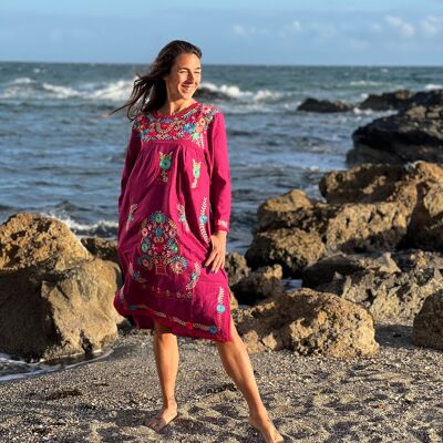 Kaftans in embroidered cotton, colorful caftan, women's caftan.