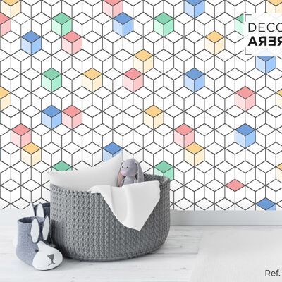 Carta da parati modernista Geo3 — Rif. 02