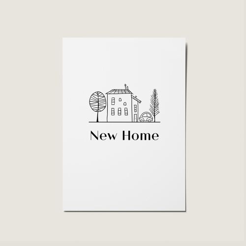 New Home Minimal Illustrated Card