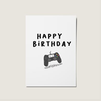 Tarjeta de feliz cumpleaños de Game Console