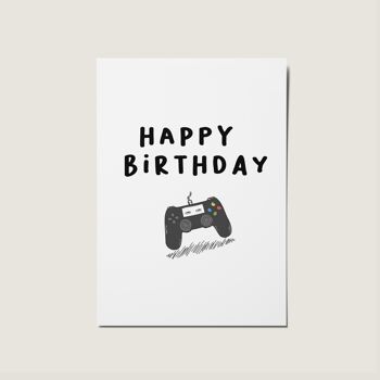 Carte de joyeux anniversaire de console de jeu 1