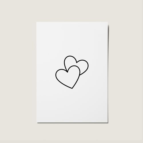 Simple Hearts No Occasion Card