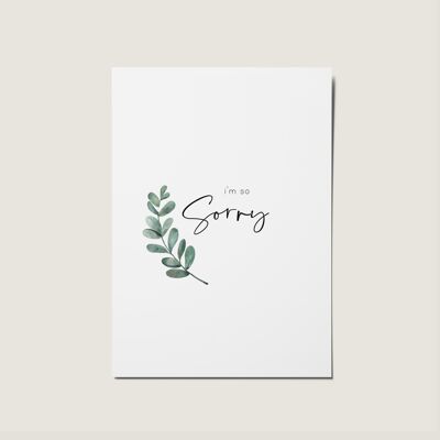 Eucalyptus I'm So Sorry Minimal Card