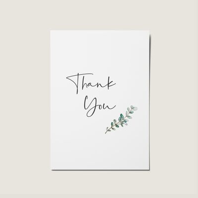 Dankeschön-Eukalyptus-Minimalkarte
