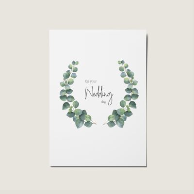 Eukalyptus-Karte für Ihren Hochzeitstag