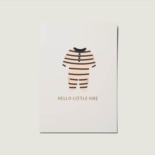 Hello Little One, New Baby, Baby Boy, Baby Girl, New Born Card