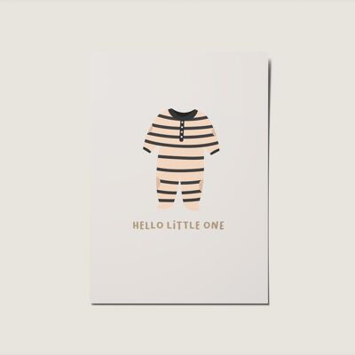 Hola pequeño, nuevo bebé, bebé niño, niña, tarjeta recién nacida