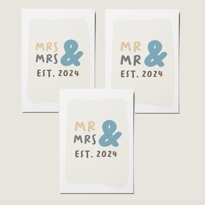 Biglietto di matrimonio gay Mr & Mr, Mrs & Mrs, Mr & Mrs