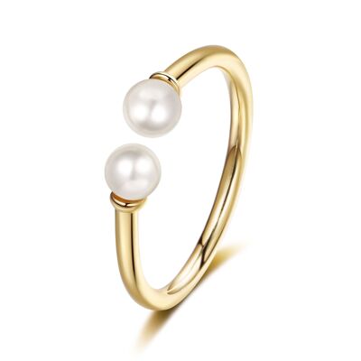 SACHIKO - Ring gold/weiße Perle - gold