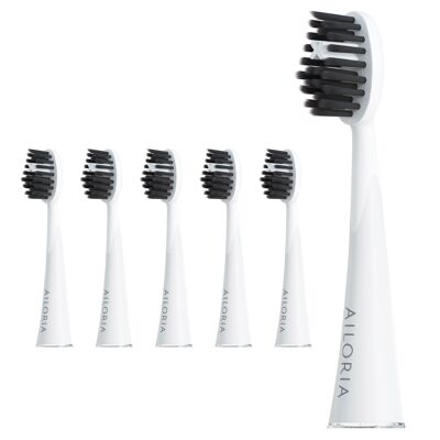 SHINE BRIGHT - Charcoal replacement brush heads set of 6 - white