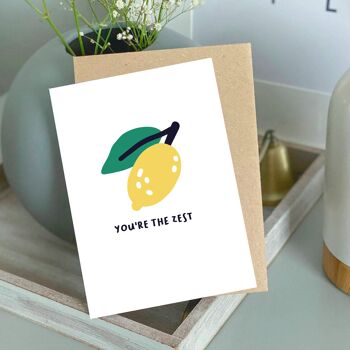 Vous êtes la carte d'illustration amusante Zest Lemon 1