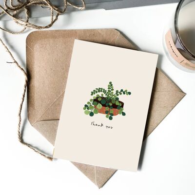Thank You House Plant Card