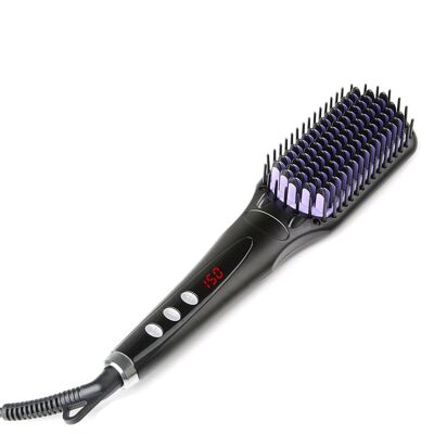 FLAWLESS - Ionic hair straightening brush - black