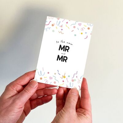 Nuovo biglietto di nozze Mr & Mr, Mrs & Mrs, Mr & Mrs Gay