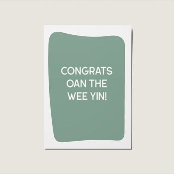 Félicitations Oan The Wee Yin - Scottish Banter Funny Card 1