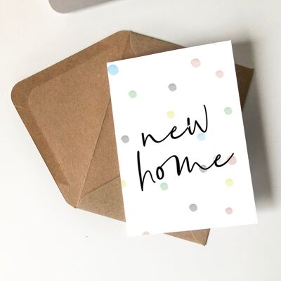 Coloured Dots New Home Card