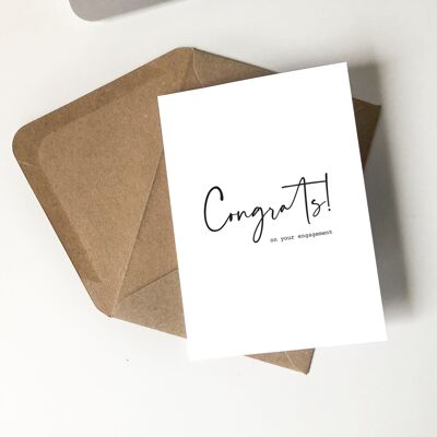 Congrats On Your Engagement Minimal Card