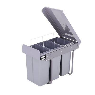 Livingandhome 30L Cabinet Pull-out Kitchen Double Waste Bin