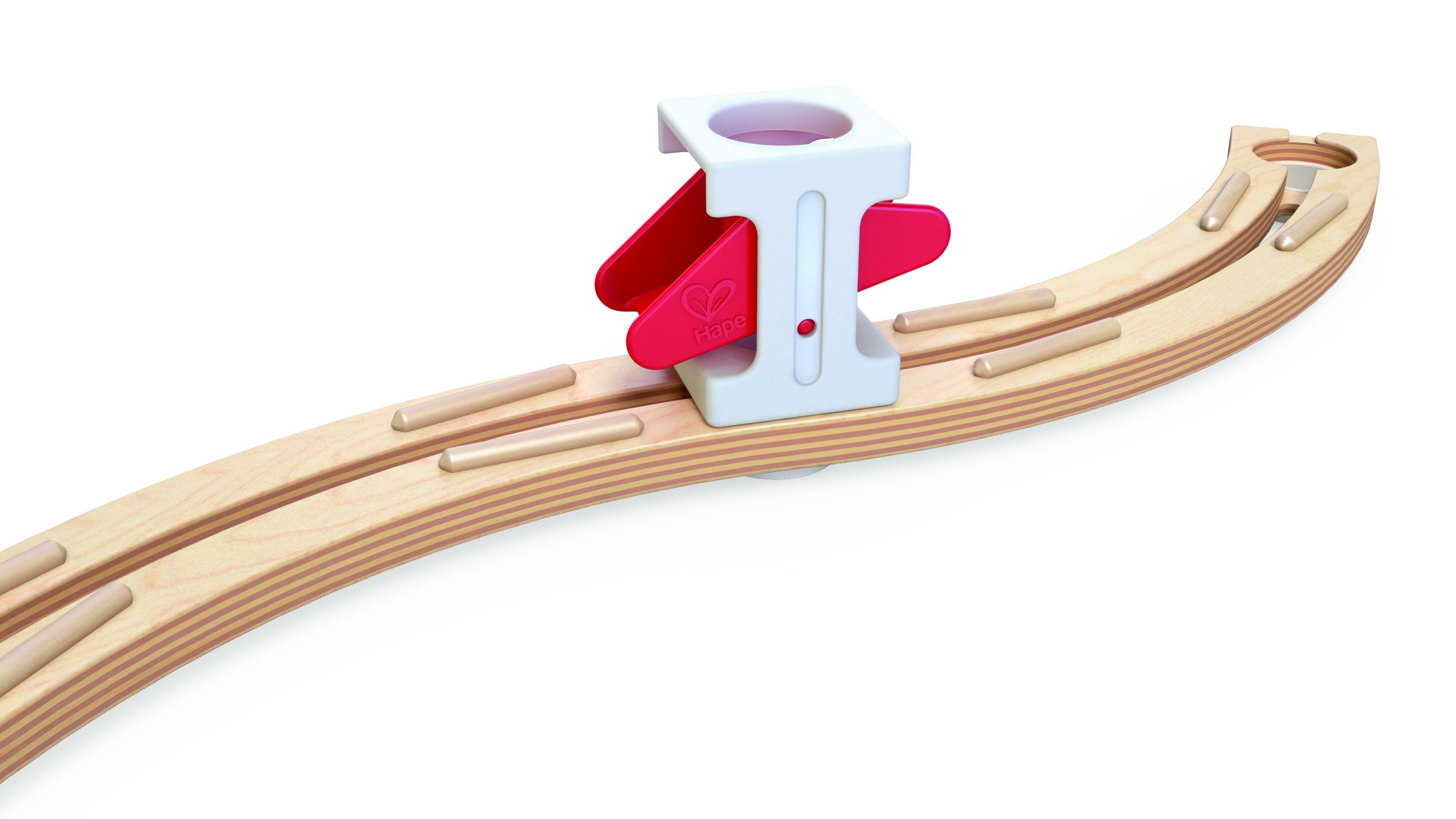 Hape - Wooden toy - Marble track - Quadrilla - Set of control blocks for marble track