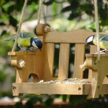 Mangeoire à oiseaux avec siège pivotant 2