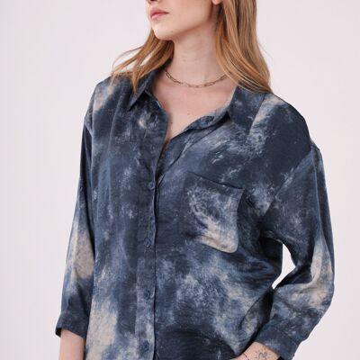 Blue gradient print shirt - NAYA