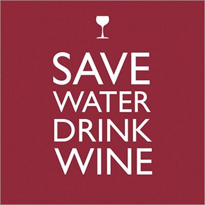 Save Water Drink Wine 33x33cm