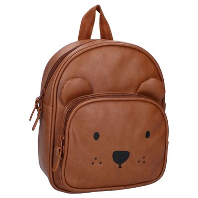 Beary Excited children's backpack - Cognac Bear