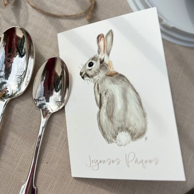 Card & envelope - Happy Easter - Rabbit