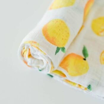 Couverture pour bébé en mousseline - Citron 2