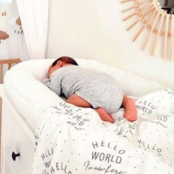 Couverture d'emmaillotage en mousseline pour bébé - Hello World - Collection Signature - 120x120cm 6