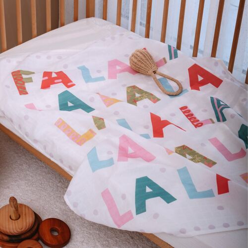 Fa La La La Baby Muslin Swaddle Blanket Christmas New Year