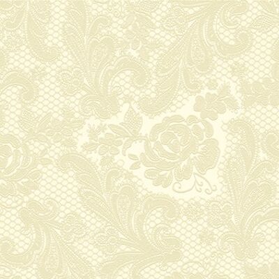 Lace embossed ivory 33x33