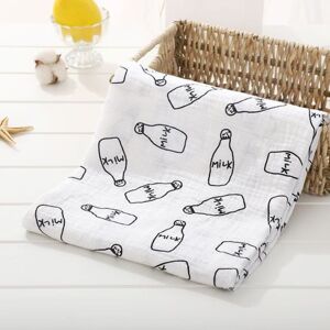 Chiffons à rots carrés en mousseline pour bébé - Lot de 3 - Lait