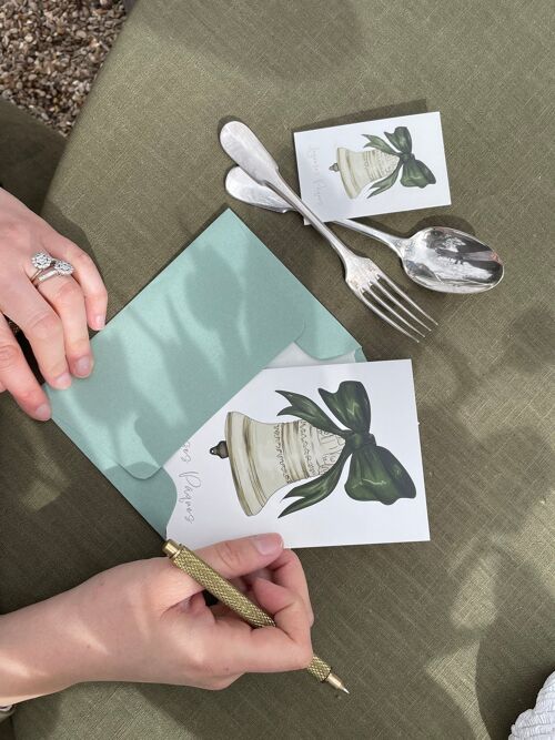 Carte & enveloppe - Joyeuses Pâques - Cloche