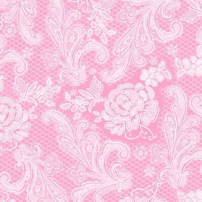 Encaje Royal rosa pastel blanco 33x33cm
