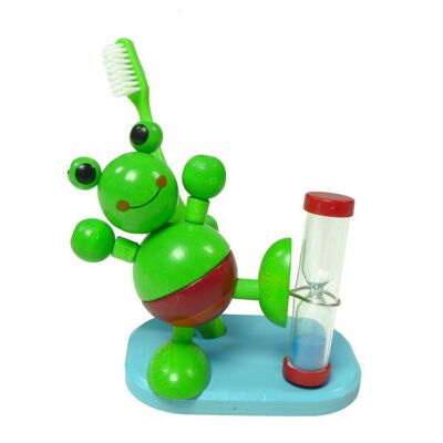 Toothbrush clock, frog
