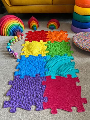 Tapis de jeu, bébé, enfants, jouet sensoriel - Muffik Rainbow Set 2