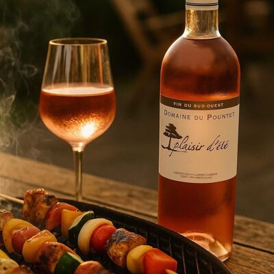 Placer de verano Vino Rosado Seco IGP Côtes de Gascogne 2023 HVE3 75 cl