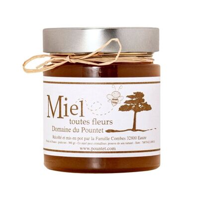 All-flower honey from Pountet (300g jar.) 