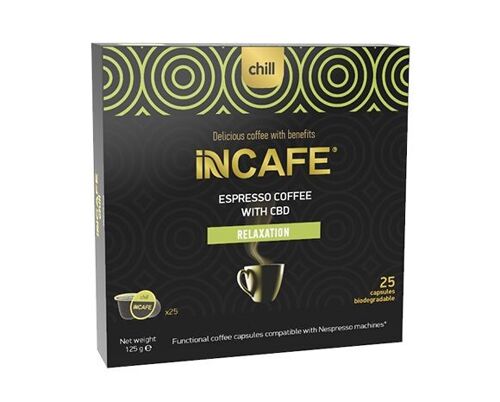iNCAFE  'Chill' espresso coffee, 25 Nespresso type capsules