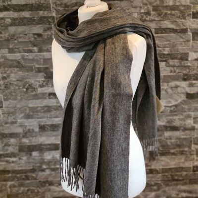 WT145 Dark Grey Large Lambswool Scarf