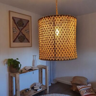 Macrame jute chandelier