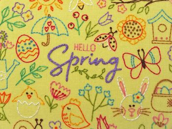 Pack de tissus à motifs de broderie Hello Spring 4