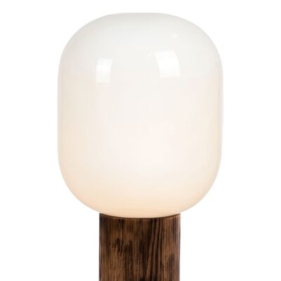 SKENE Tavolo 1L Bianco/Legno Bruciato