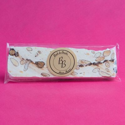 Nougat au Miel, Amandes, Noisettes et Chocolat(Barre de 100g)