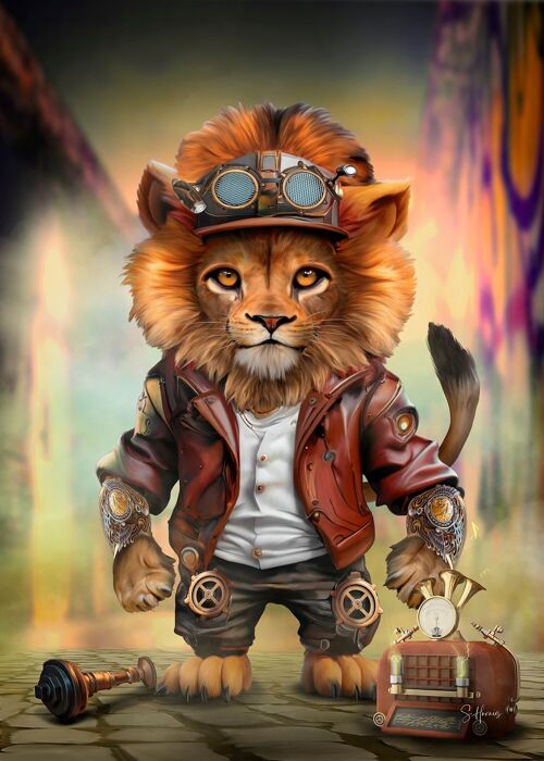 lion hip hop steampunk