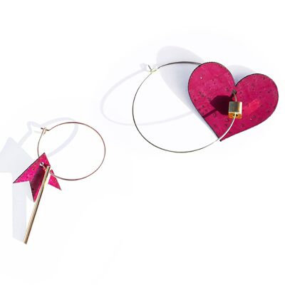 Romeo&Juliet asymmetrical hoop earrings