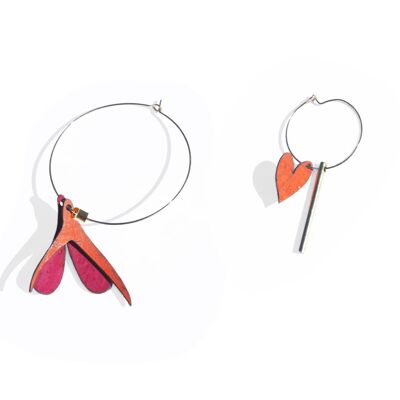 Clit'&Love Asymmetric Hoop Earrings